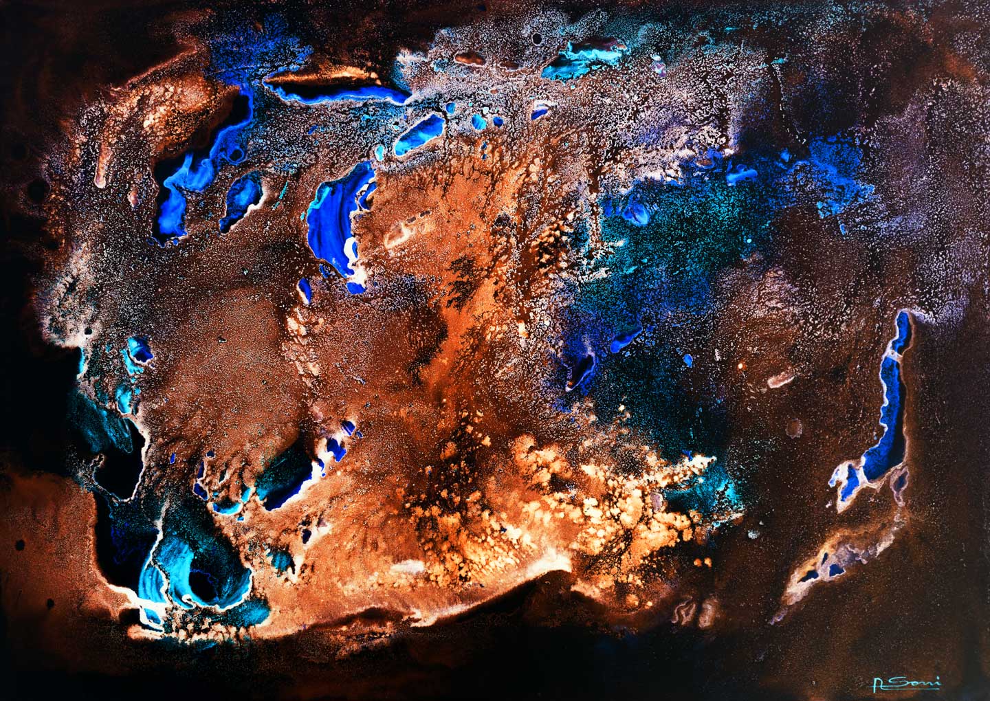 INVERSO, ri-mediazione cromatica di SozzisArt (2023) su un’opera di Alessio Sozzi