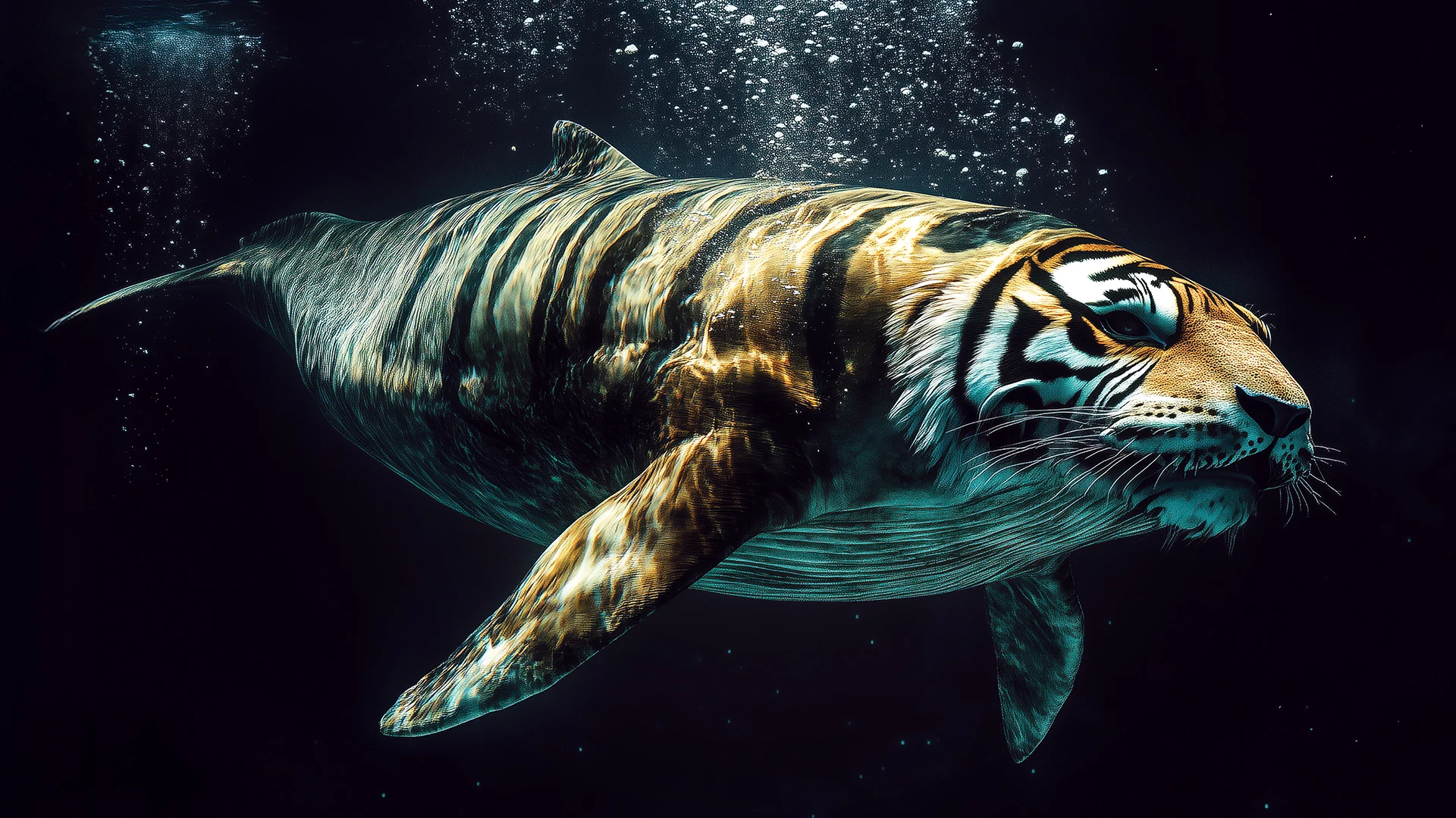 Tigre-Balena — opera originale, specie immaginaria di Natura Mirabilis