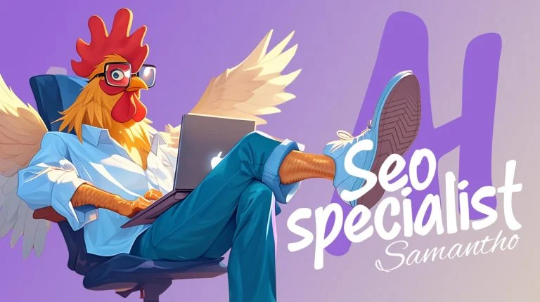 Samantho — SEO specialist / illustrazione originale del personaggio