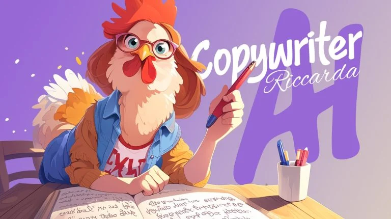 Riccarda — Copywriter / illustrazione originale del personaggio