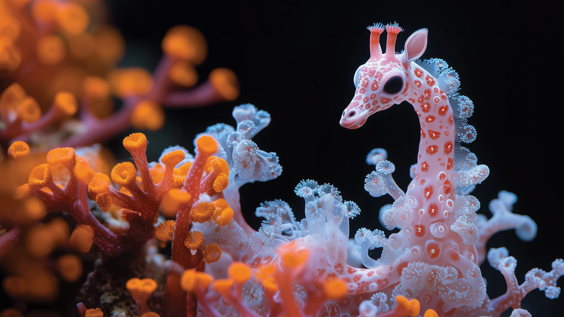 Giraffa-Corallo — opera originale, specie immaginaria di Natura Mirabilis