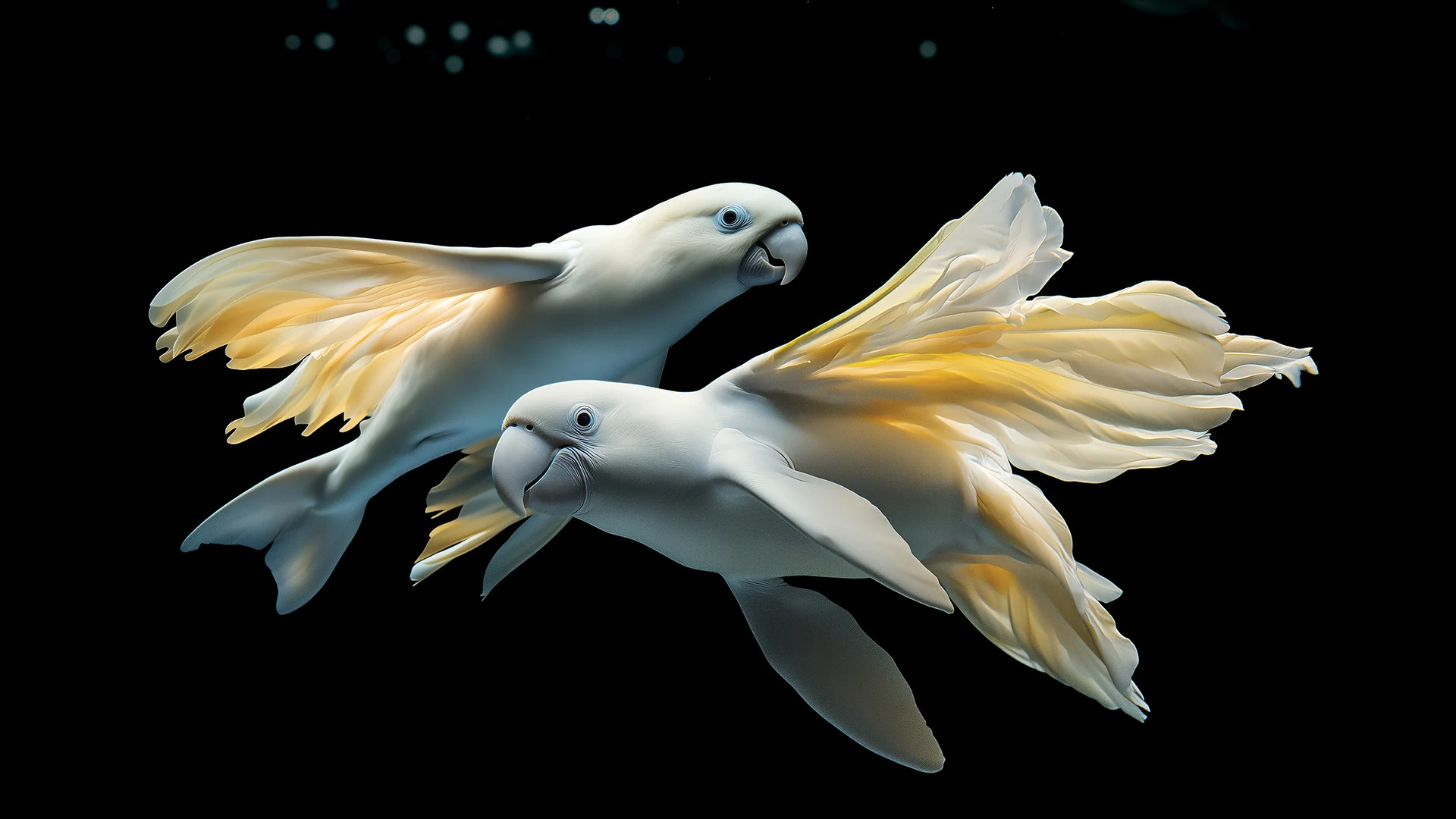 Pappagallo-Beluga — opera originale, specie immaginaria di Natura Mirabilis